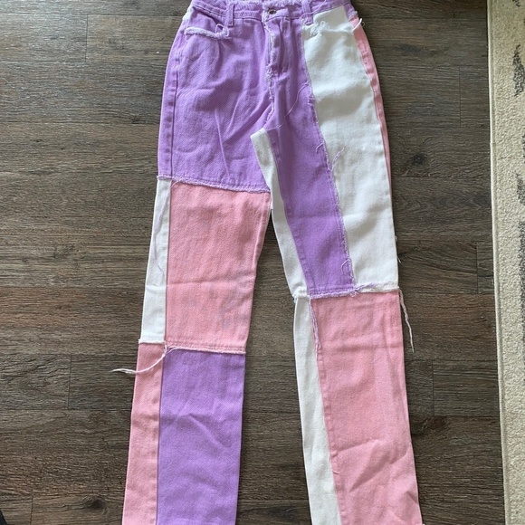 Shein size XS ladies colorful jeans - Picture 1 of 7